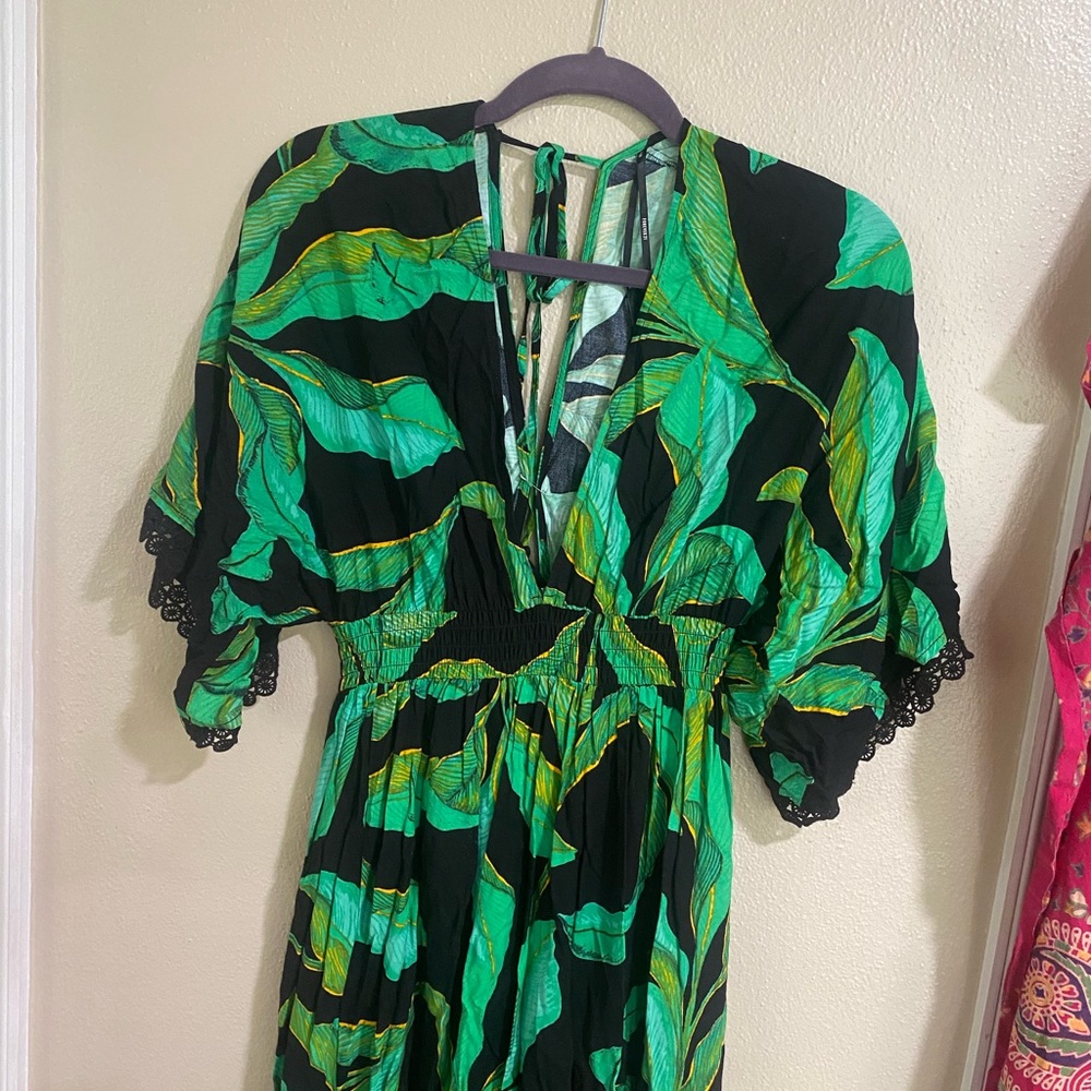 Forever 21 Maxi Kaftan Style Luau Hawaii Boho Size M